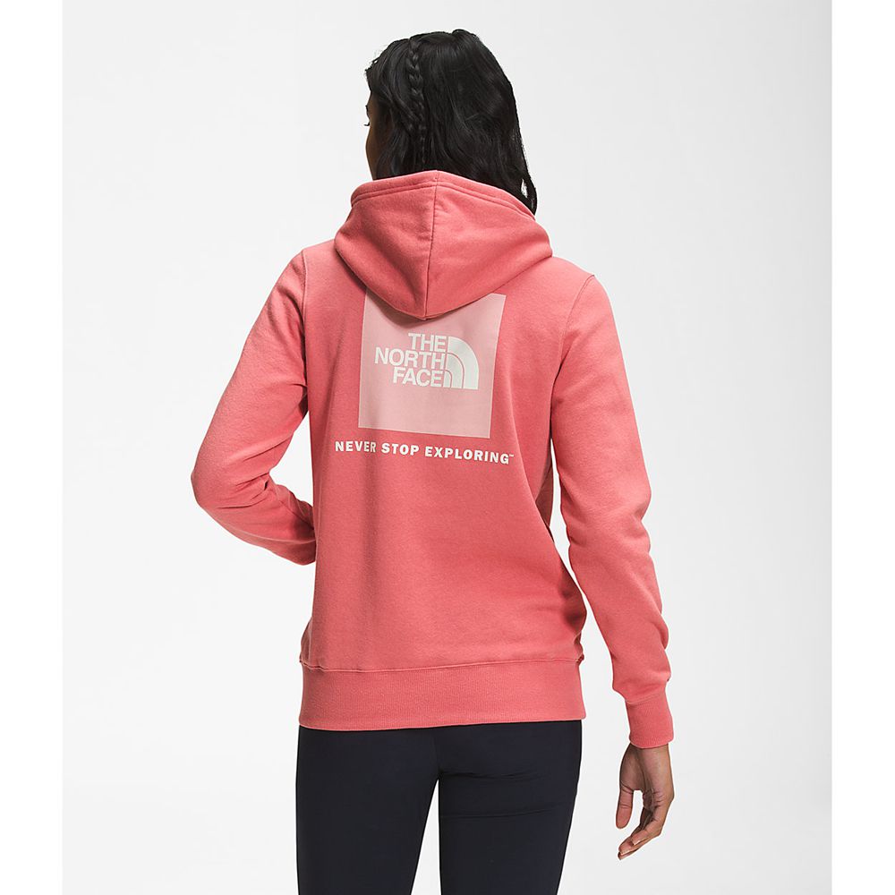 The North Face Hoodie Womens Australia - The North Face Box Nse Pullover Rose Never Stop Exploring (